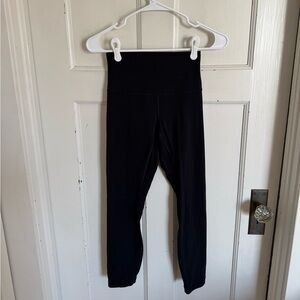 Lululemon black align crop 25” leggings size 4